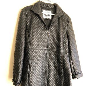 Caliber Women's Black Quilted Leather Jacket